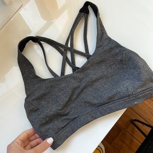 lululemon athletica Gray Strappy Sports Bra